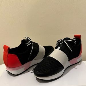 Steve Madden Antic Black & Red Sneakers